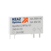 KEAZ Реле промежуточное OptiRel G RP34-51-60D-6-CO