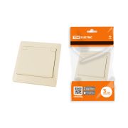 Розетка 2П+З с защ. шт. и крышкой 16А 250В IP44 сл. кость «Ильмень» TDM