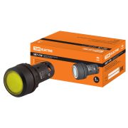 Кнопка SB7-CW3561 с возвратом, 1НО, d22 мм, с подсветкой 220 В LED, желтая, IP54 TDM