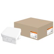 Распаячная коробка ОП 65х65х50мм, крышка,  IP54, 4вх. TDM