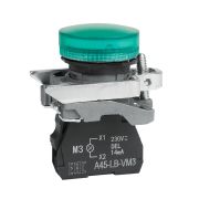 KEAZ Сигнальная лампа OptiSignal D22 C4-L-M3 зеленая металл 230-240VAC XB4BVM3