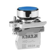 KEAZ Кнопка КМЕ4110мС-белый-1но+0нз-цилиндр-IP40-КЭАЗ